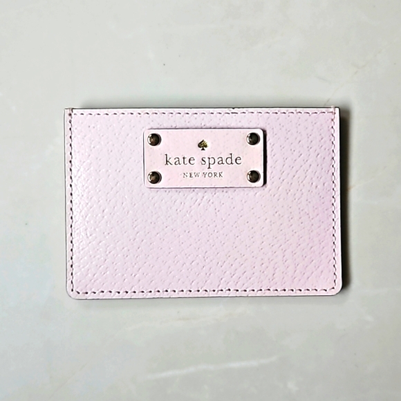 kate spade Accessories - KATE SPADE PINK LEATHER CARD HOLDER